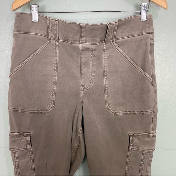 SPANX High Rise Stretch Twill Skinny Ankle Cargo Pang Green Sz 1X Plus - Picture 2 of 7